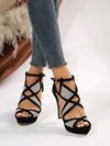 Fashionable Hollow Out Ankle Strap Platform Sandals: Elevate Your Style