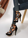 Fashionable Hollow Out Ankle Strap Platform Sandals: Elevate Your Style