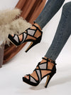 Fashionable Hollow Out Ankle Strap Platform Sandals: Elevate Your Style