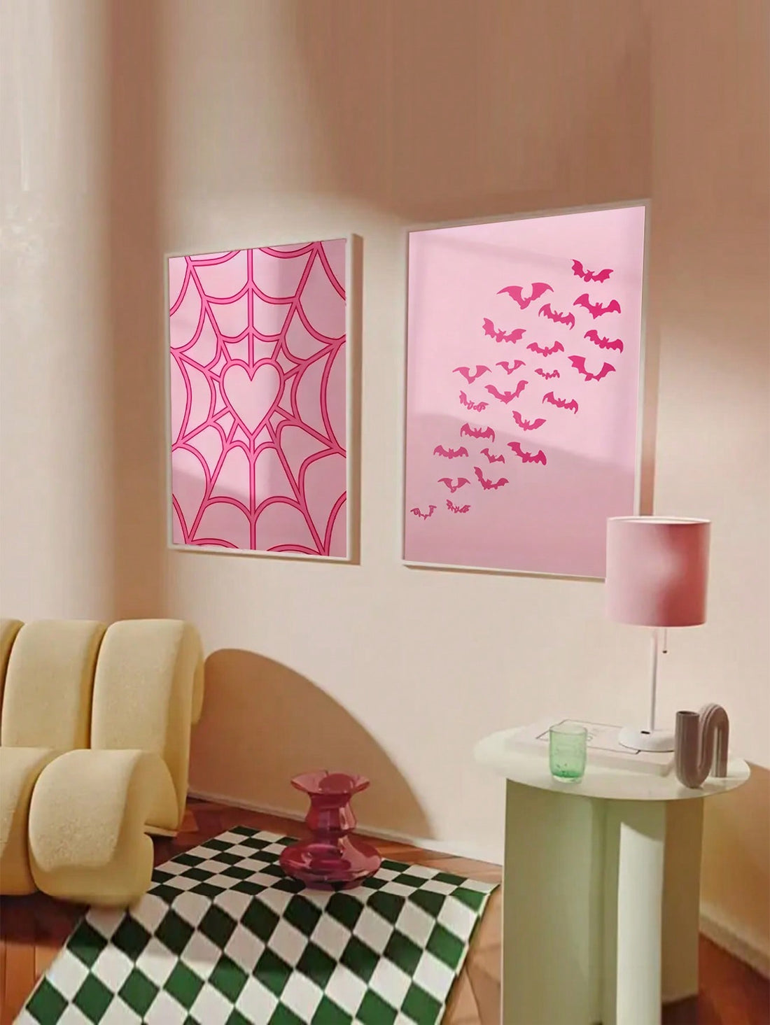 Create a stylish and modern atmosphere in your home with our Pink Series Abstract Canvas Poster Set. Featuring a stunning pink color scheme, this wall decor is perfect for any sofa background. Made of high-quality canvas, this painting is both decorative and durable. Elevate your space with our elegant and trendy poster set.