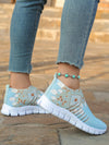 Chic Comfort: Women's Breathable Knit Sneakers - Lightweight & Odor-Resistant Casual Sport Shoes