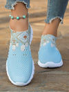 Chic Comfort: Women's Breathable Knit Sneakers - Lightweight & Odor-Resistant Casual Sport Shoes