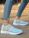 Chic Comfort: Women's Breathable Knit Sneakers - Lightweight & Odor-Resistant Casual Sport Shoes