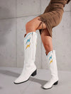 Embroidered Western Knee-High Boots: Retro-Chic Footwear for Women