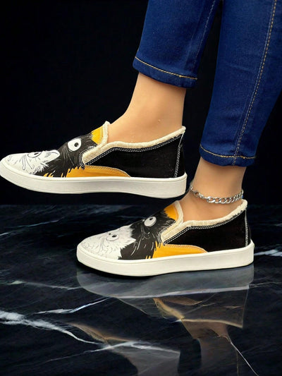 Stylish and Comfortable Animal Print Slip-On Sneakers for Women