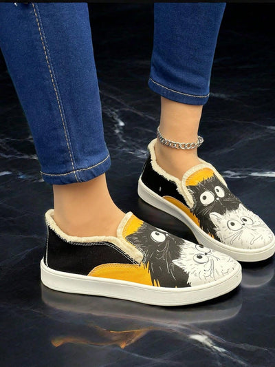 Stylish and Comfortable Animal Print Slip-On Sneakers for Women