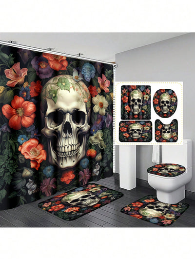 Skull Multi-Functional Shower Curtain - Create a Creepy Chic Bathroom Scene