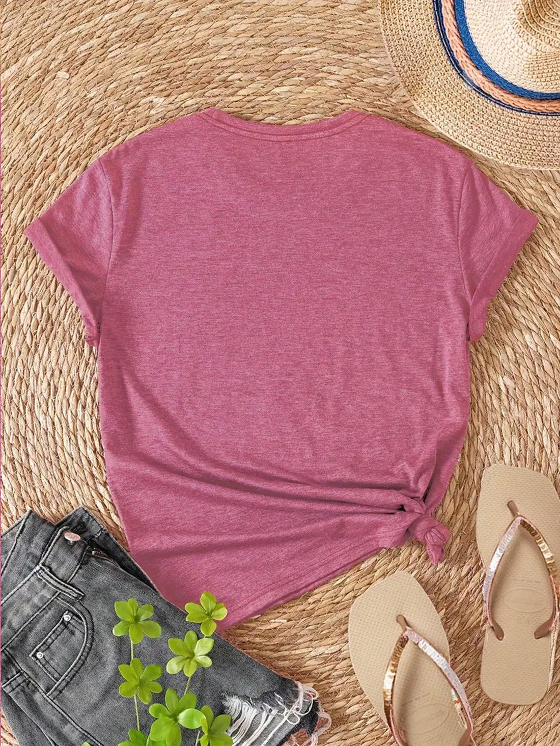 Upgrade your summer wardrobe with our Celestial Vibes graphic t-shirt. Featuring a sun and moon design, this stylish shirt will add a touch of celestial magic to any outfit. Made for women who want to stand out, this shirt combines fashion and comfort for the perfect summer look.