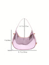 Chic Metallic Snakeskin Hobo Bag - Trendy Crocodile Embossed Shoulder Bag for Effortless Style