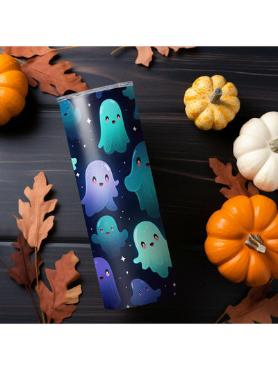 Spooky Vibes Stainless Steel Tumbler: Keep Your Drinks Hot or Cold in Style