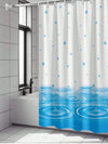 Elegant Rain Drop Pattern PEVA Shower Curtain - Waterproof & Mildew Resistant