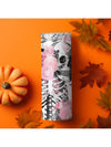 Skull Flower Pink Insulated Water Bottle: Ideal for Halloween, Gym, and Outdoor Sportsull