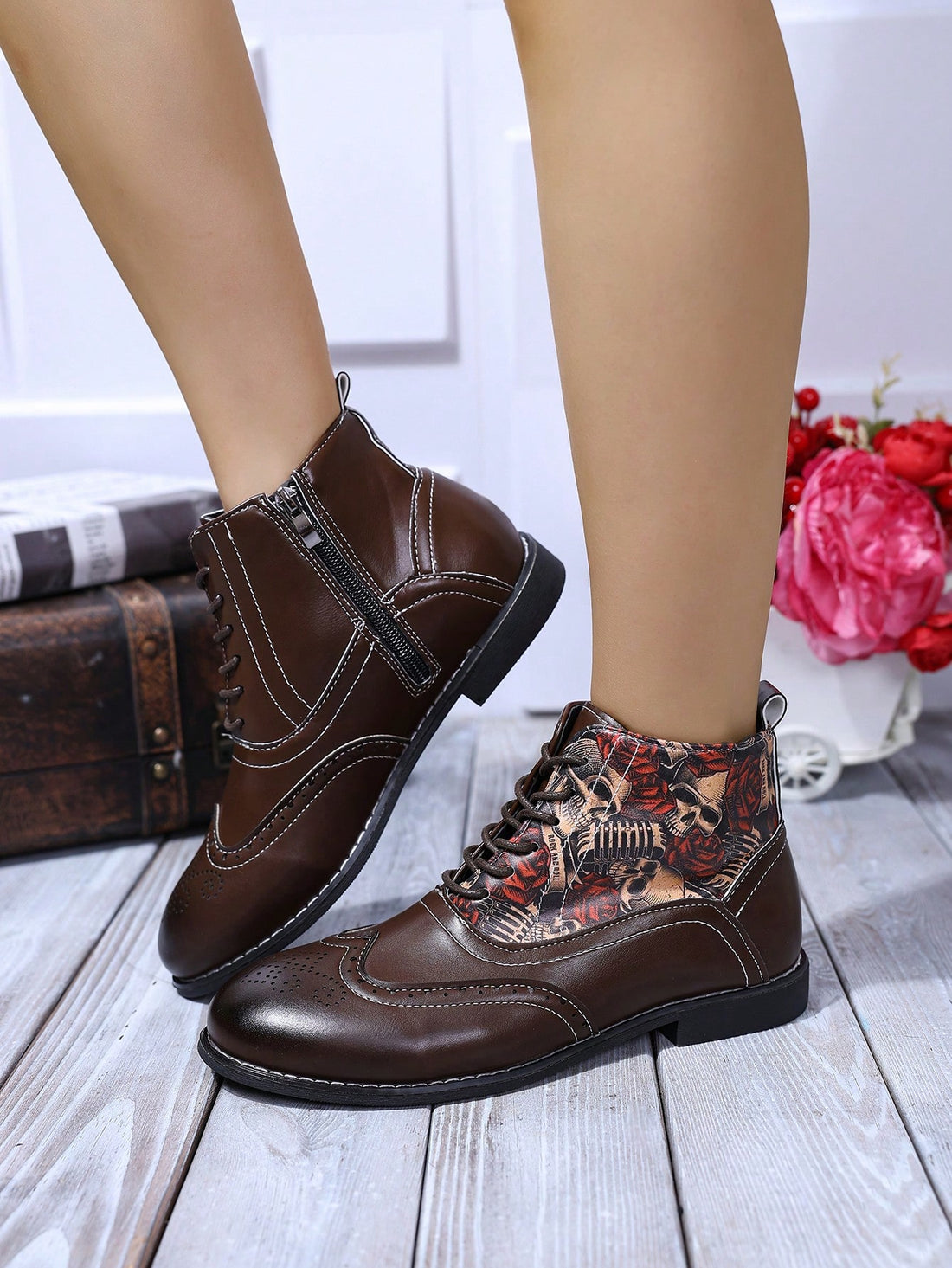 Inspired by European Baroque style, these Brock Carved Two-Tone Leather Shoes bring a touch of elegance to any outfit. With intricate carving details and premium leather, these shoes elevate your look and provide all-day comfort. 