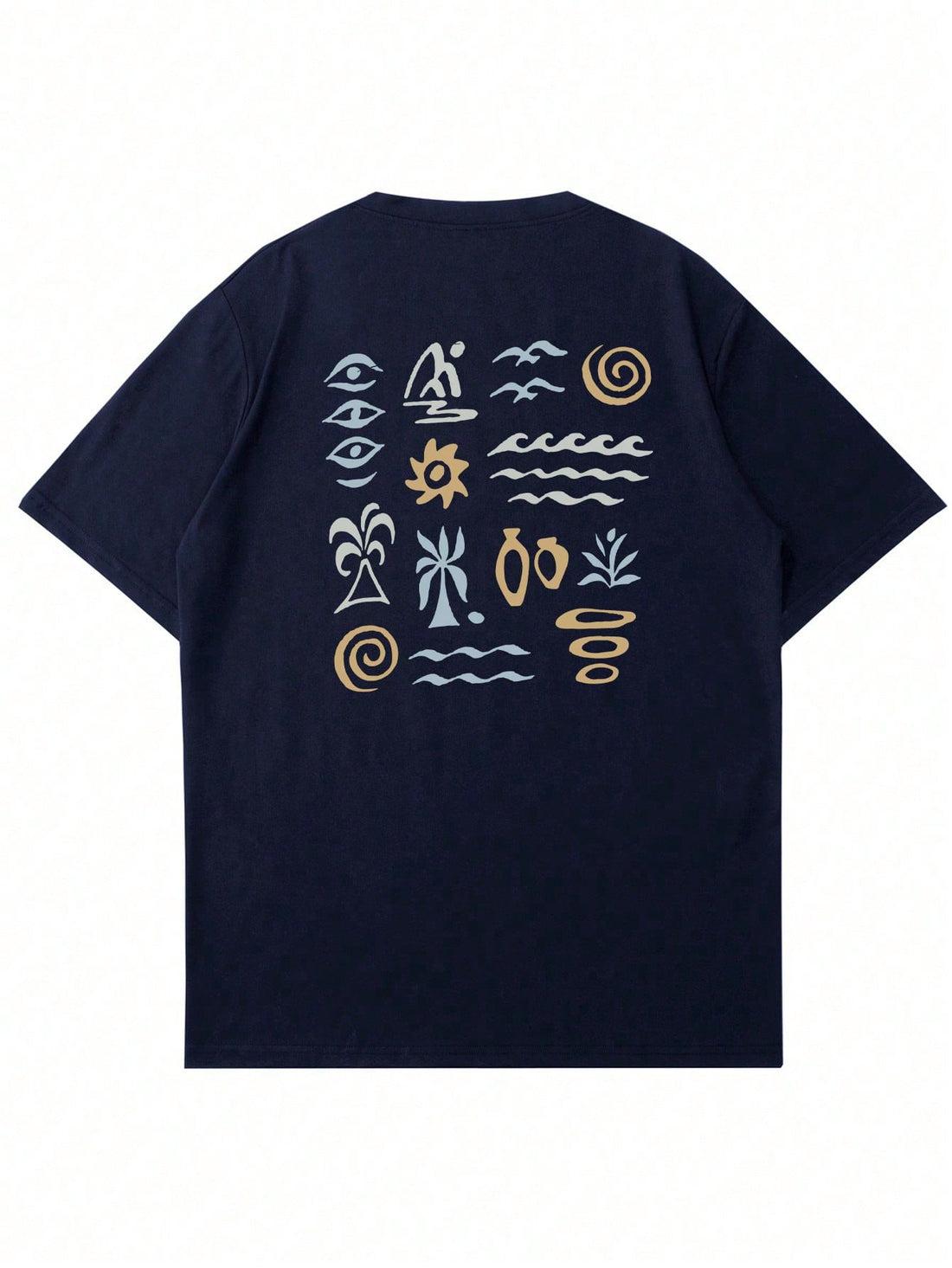 This Summer Eye Print Round Neck T-Shirt brings a casual style for men, featuring a unique summer eye print design. Made with quality materials, this shirt offers comfort and versatility for any occasion. Show off your fashion sense with this truly eye-catching shirt.