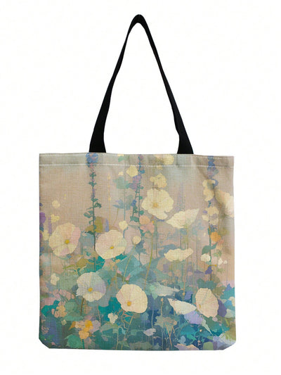 Van Gogh Floral Canvas Tote Bag: Aesthetic Art Handbag for Art Lovers