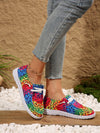 Chic Canvas Graffiti Slip-On Shoes: Fashionable and Versatile