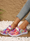 Chic Canvas Graffiti Slip-On Shoes: Fashionable and Versatile