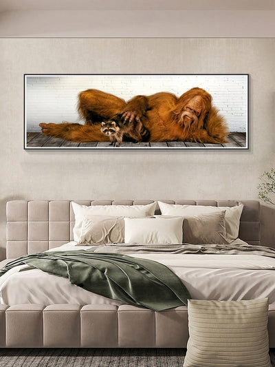 Enhance the atmosphere of any room with our Contemporary Animal Portrait Canvas Painting. The modern art style will elevate your walls and add a touch of sophistication to your space. Perfect for animal lovers, this piece is a must-have for stylish home decor.