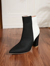 Multicolor European & American Style Chunky Heel Ankle Boots