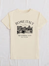 Rome, Italy Skyline Graphic Tee - Casual Round Neck T-Shirt Celebrating the Eternal City