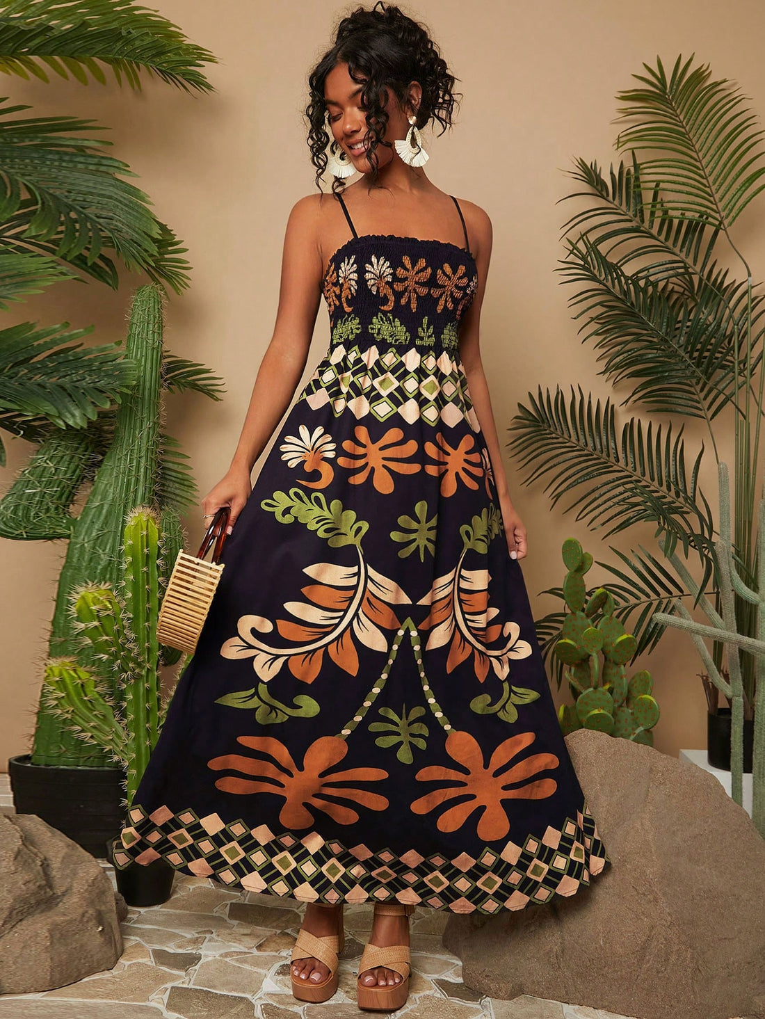 Stay cool and stylish this summer with our Women's Summer Printed Bustier Spaghetti Strap Dress, perfect for holiday getaways. Its printed design and bustier style will turn heads, while its spaghetti straps provide comfort and flexibility. Made for the modern woman, this dress is a must-have for any vacation wardrobe.