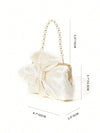 Chic Romance: Elegant Satin Bowknot Pearls Clutch Bag for Special Occasions