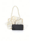 Chic Romance: Elegant Satin Bowknot Pearls Clutch Bag for Special Occasions