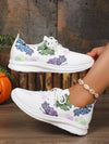 Stylish Purple Butterfly Printed Sports Shoes for Women - Perfect for All Seasons