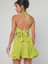 Unleash Your Inner Style Rebel with Haute Ombre Cut-Out Tie Back Pleated Dress