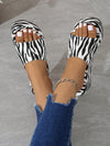 Funky Zebra Print Platform Wedge Slippers: A Stylish Addition to Your Shoe Collection