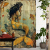 Vintage Ocean Mermaid Shower Curtain: Waterproof Polyester Bathroom Partition with Hooks