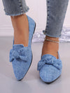 Blue Bowknot Slip-On Shoes: Fashionable and Comfortable for Any Occasion