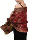 Chic Paisley Jacquard Scarf with Fringe: The Perfect Versatile Accessory