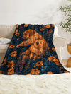 Golden Retriever Sleeping in Flowers Plush Blanket: Soft, Warm, and Stylish for All Seasons