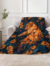 Golden Retriever Sleeping in Flowers Plush Blanket: Soft, Warm, and Stylish for All Seasons