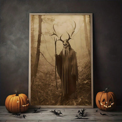 Gothic Mystery Skull Art Poster - Ideal Bedroom Decor and Autumn Wall Décor