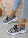 Skull Flower Print Athletic Shoes: Comfortable and Stylish for Outdoor Leisure