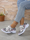 Skull Flower Print Athletic Shoes: Comfortable and Stylish for Outdoor Leisure