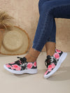 Skull Flower Print Athletic Shoes: Comfortable and Stylish for Outdoor Leisure