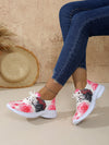 Skull Flower Print Athletic Shoes: Comfortable and Stylish for Outdoor Leisure