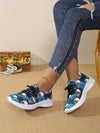 Skull Flower Print Athletic Shoes: Comfortable and Stylish for Outdoor Leisure