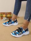 Skull Flower Print Athletic Shoes: Comfortable and Stylish for Outdoor Leisure