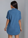 Effortlessly Chic: Simple Solid Color Denim Dress for Daily Wear