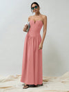 Elegant Bustier Corset Maxi Dress: The Perfect Formal Occasion Ensemble for Spring and Summer