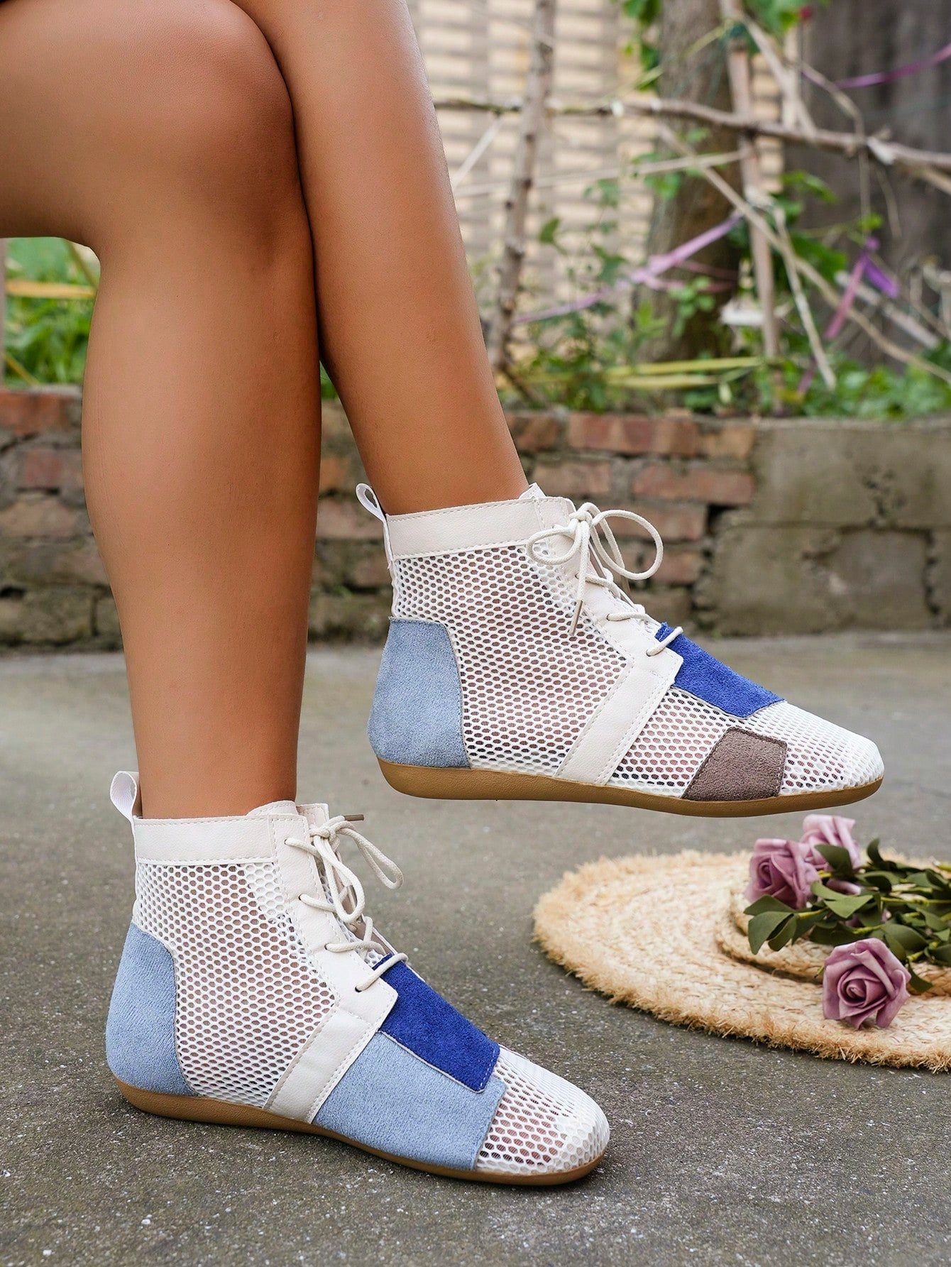 Experience comfort and style with our Vintage Roman Sandals. Made with summer mesh and designed as a short boot, these sandals provide a perfect fit for women. Stay stylish and cool all summer long.