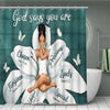 Vibrant Flowers and Yoga Girls Shower Curtain Set with Water-Repellent Design - Perfect Home Bathroom Decoration Gift