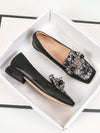 Chic Women's Loafers with Five Decorative Buckles - Perfect for Outdoor, Casual, Work, and Daily Wear