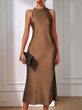 Side view 22 of Chic Sleeveless Maxi Dress for Women - Elegant Long Dress by EMERY ROSE for dress styling