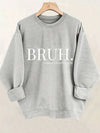 Trendy Graphic Sweatshirt with Long Sleeves and Casual Round Neck