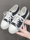 Campus Chic: White Lace-Up Plus Size Sneakers for Casual Sports Style